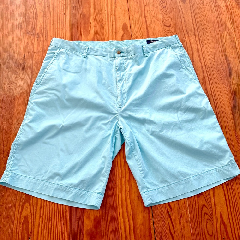 Polo Ralph Lauren Shorts Classic Fit Light Blue Mens 42T 42L Preppy Big & Tall